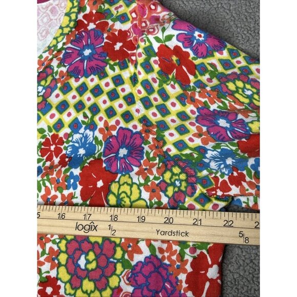Talbots Cardigan Sweater 2X Floral Lightweight Geometric Floral Office Church - Picture 8 of 12